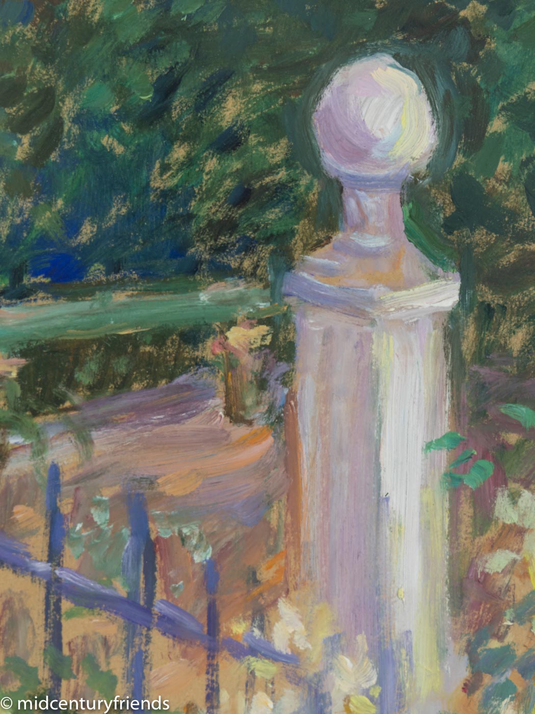 VERWUNSCHENER GARTEN, ACRYL AUF PAPIER, 81 X 71 CM
