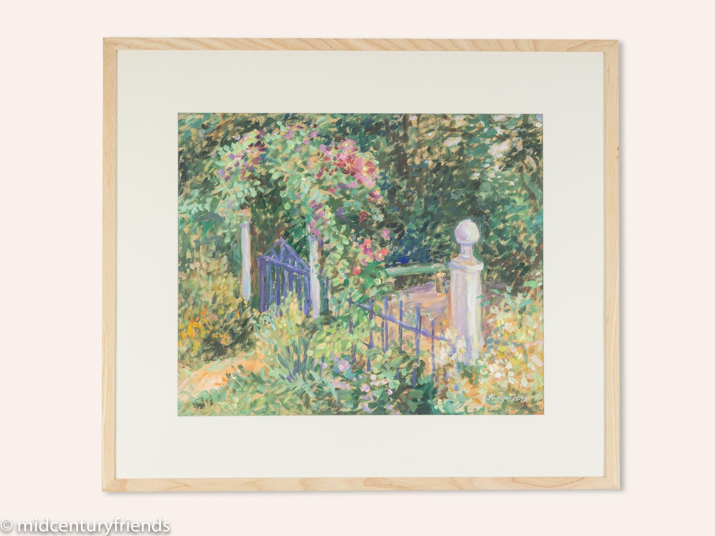 VERWUNSCHENER GARTEN, ACRYL AUF PAPIER, 81 X 71 CM