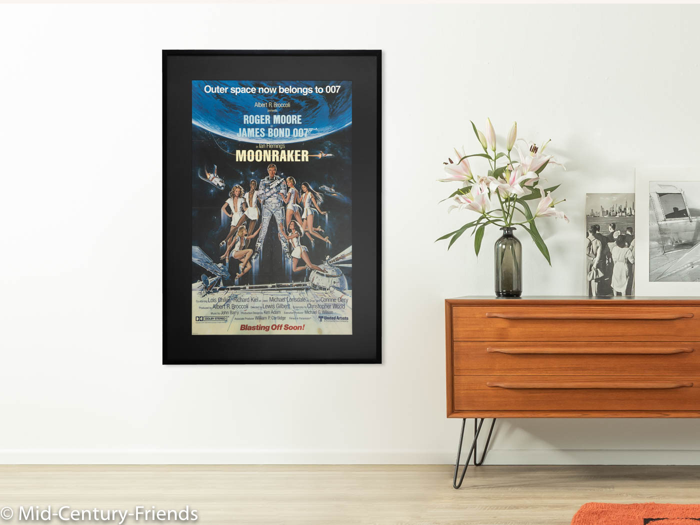 MOONRAKER, ROGER MOORE, ANKÜNDIGUNGSPLAKAT, 86 X 124 CM