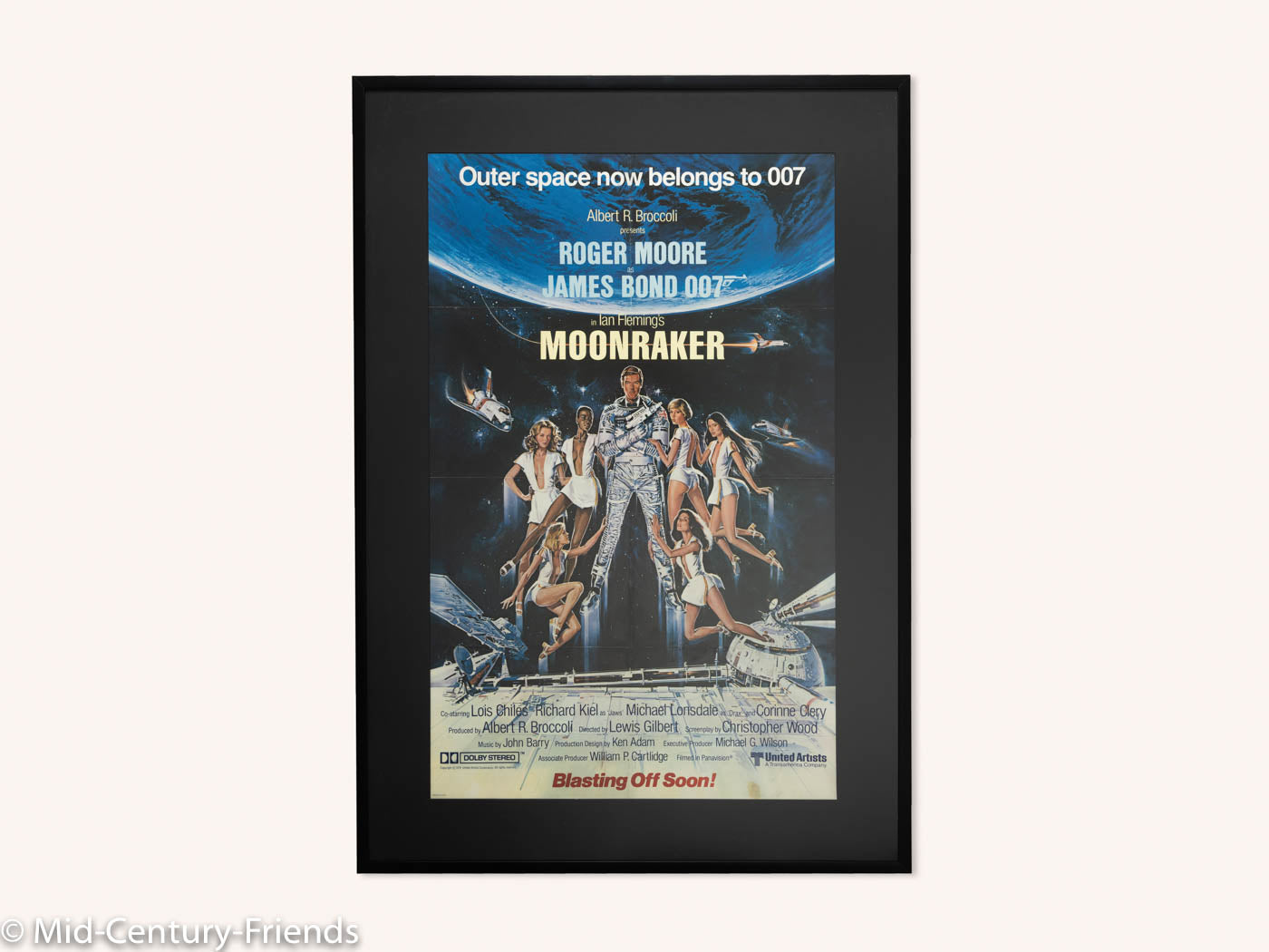 MOONRAKER, ROGER MOORE, ANKÜNDIGUNGSPLAKAT, 86 X 124 CM