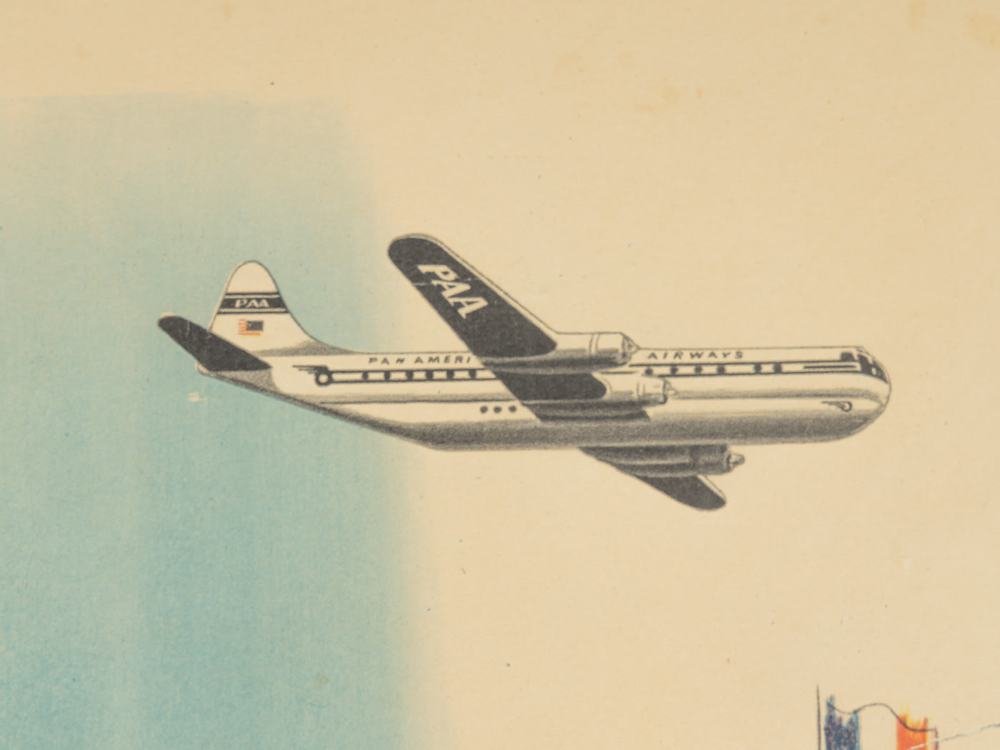 PARIS, PAN AM AIRWAYS REISEPOSTER, 93 X 123 CM