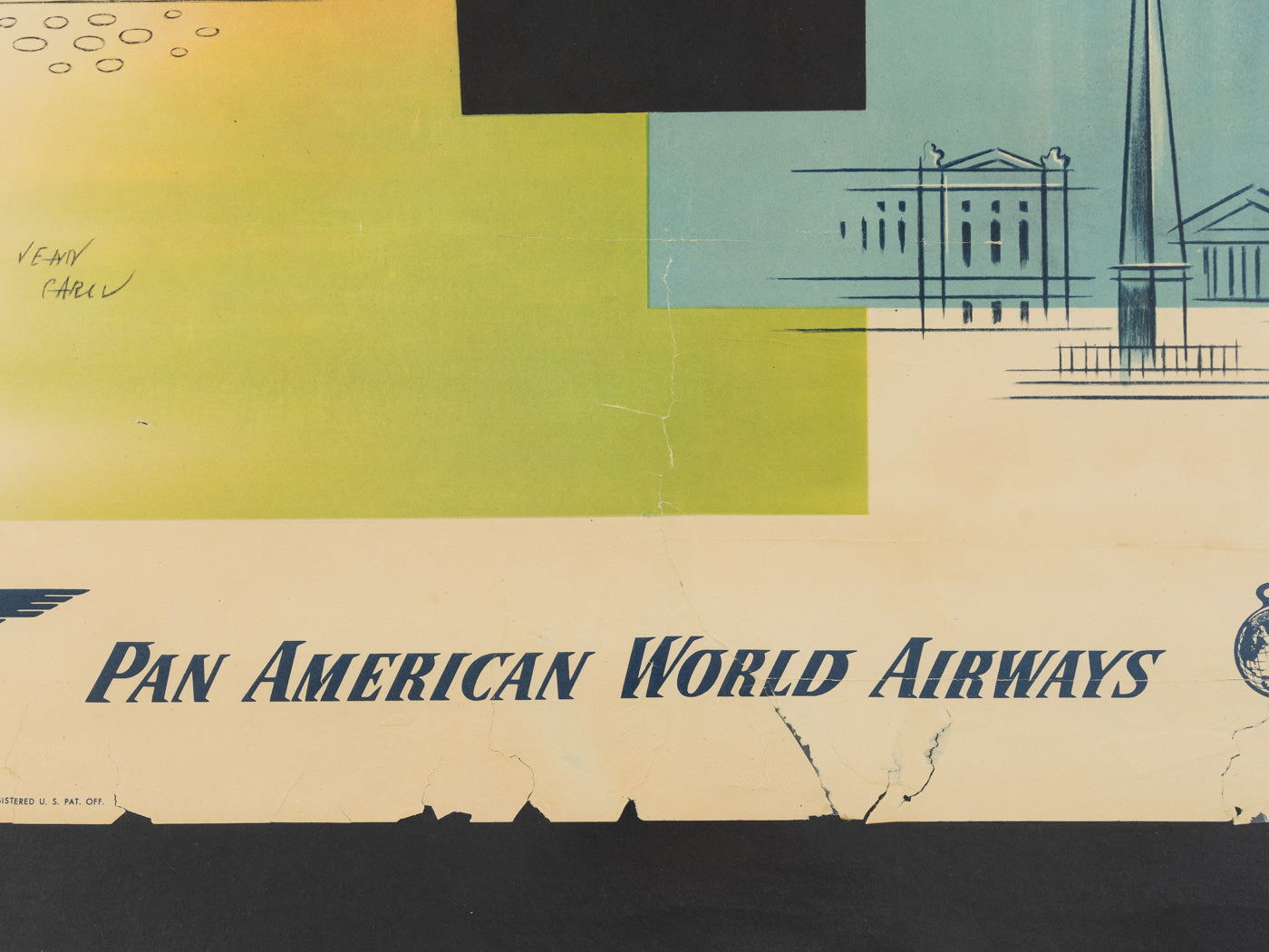PARIS, PAN AM AIRWAYS REISEPOSTER, 93 X 123 CM