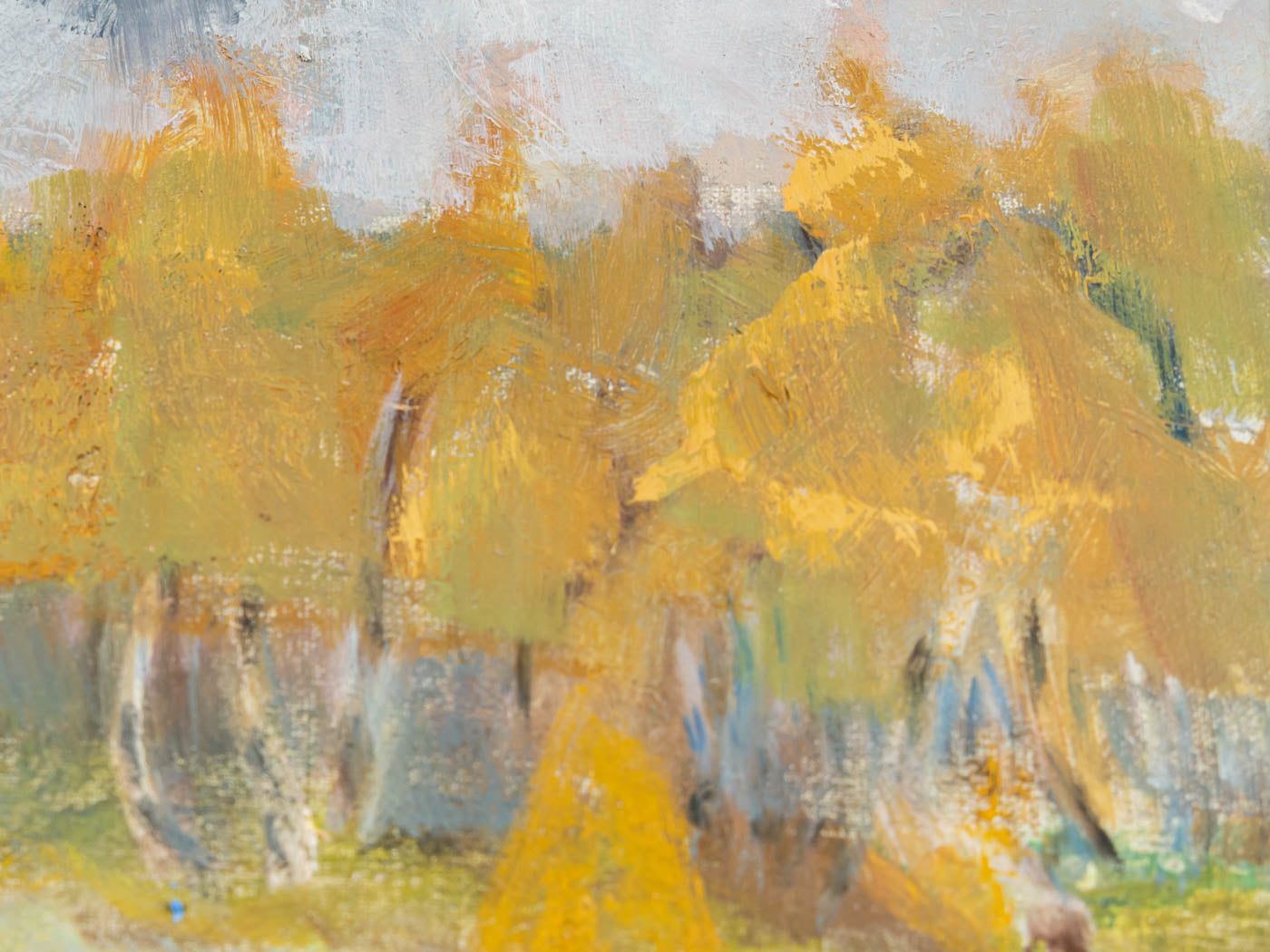 WALDRAND, ÖL AUF LEINWAND, 44 X 36 CM