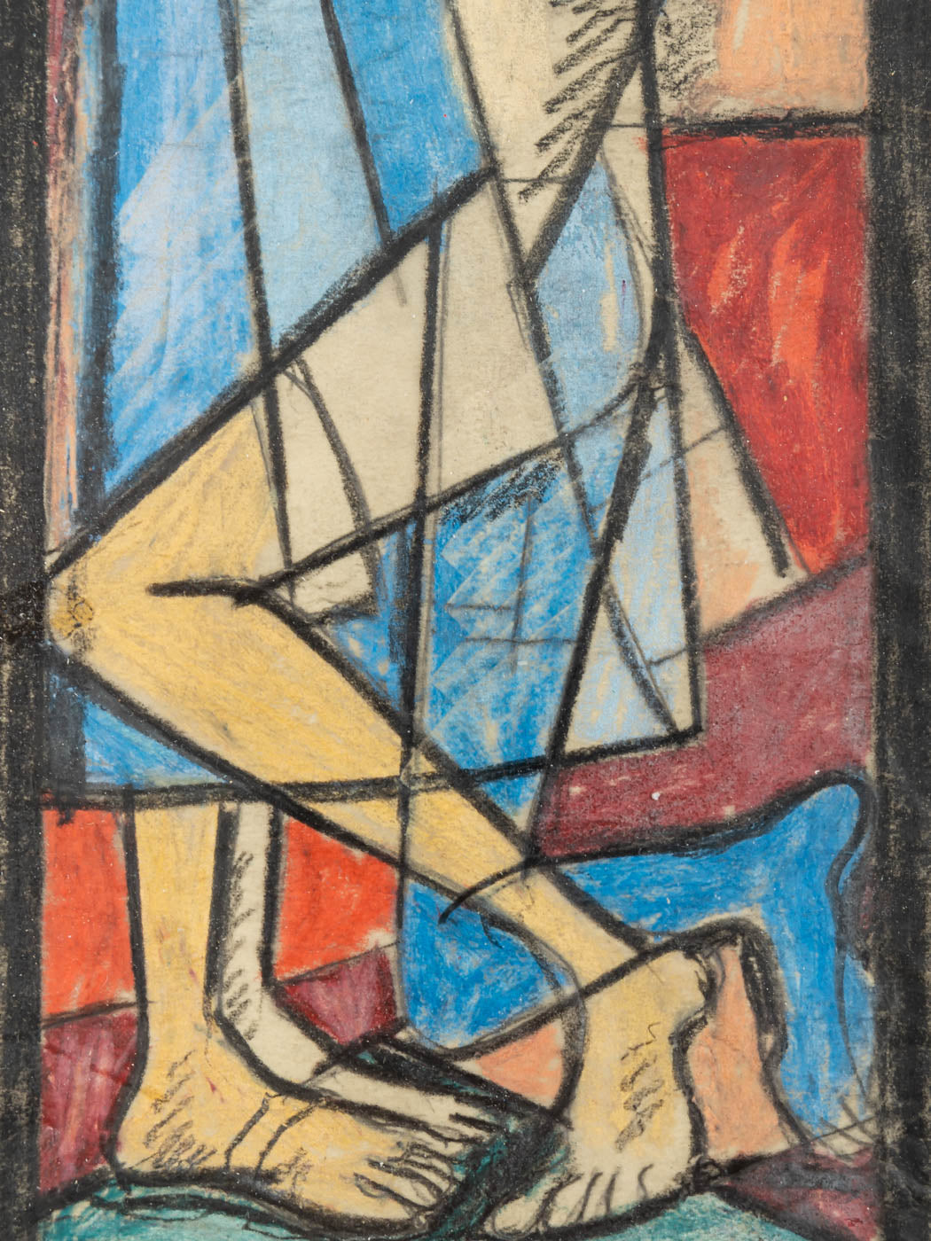 KIRCHENFENSTER (SET), KOLORIERTE SKIZZEN AUF PAPIER, 39 X 88 CM