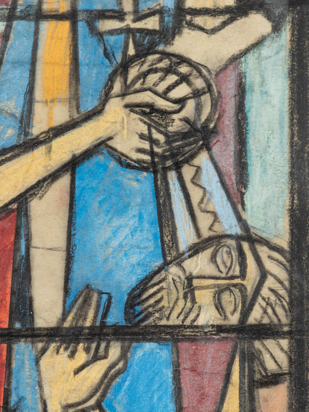KIRCHENFENSTER (SET), KOLORIERTE SKIZZEN AUF PAPIER, 39 X 88 CM