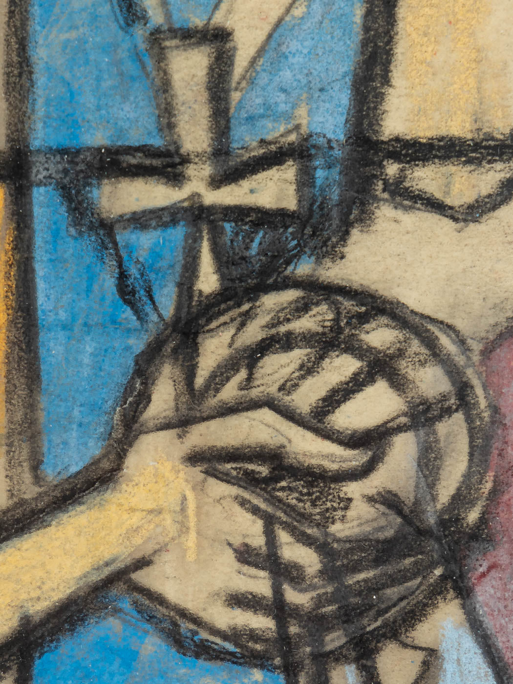 KIRCHENFENSTER (SET), KOLORIERTE SKIZZEN AUF PAPIER, 39 X 88 CM