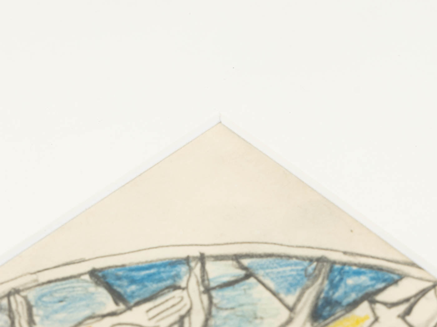 KIRCHENFENSTER (SET), KOLORIERTE SKIZZEN AUF PAPIER, 39 X 88 CM