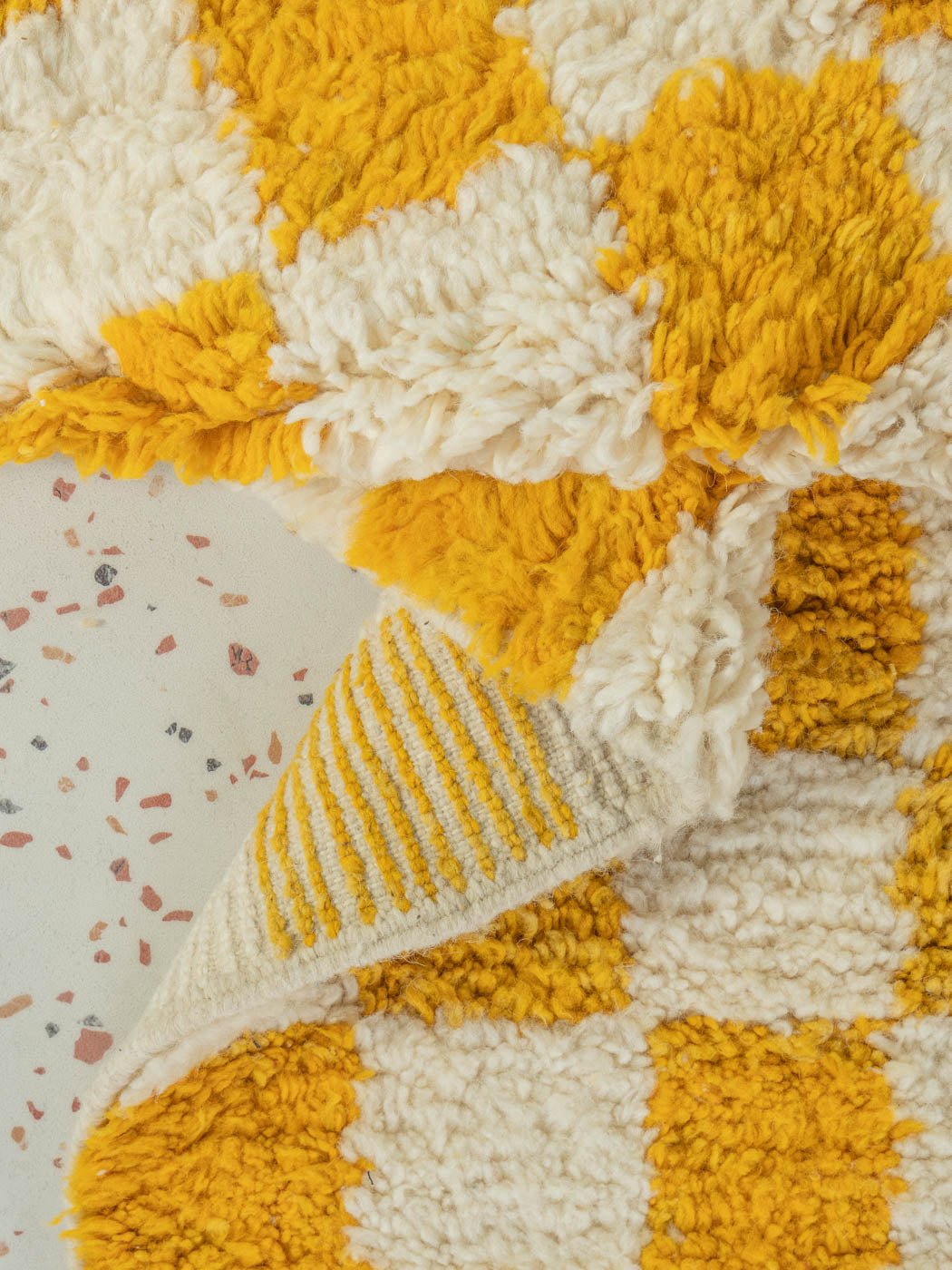 Lemon Check II, Berber Teppich, 147 x 235 - Mid Century Friends - Vintage - Retro - Mid Century