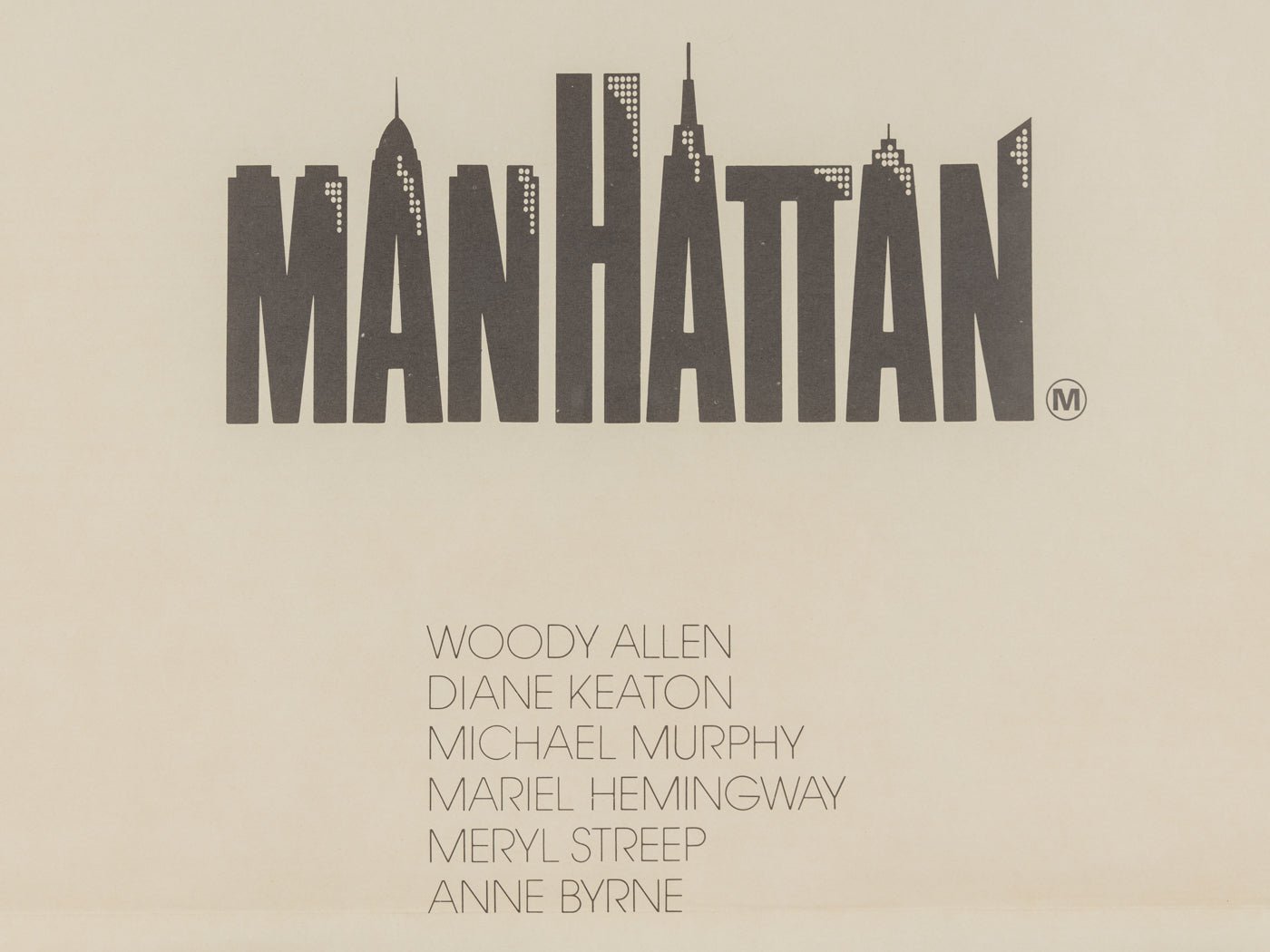 Manhattan, Woody Allen, Filmposter, 44 x 86 cm - Mid Century Friends - Vintage - Retro - Mid Century