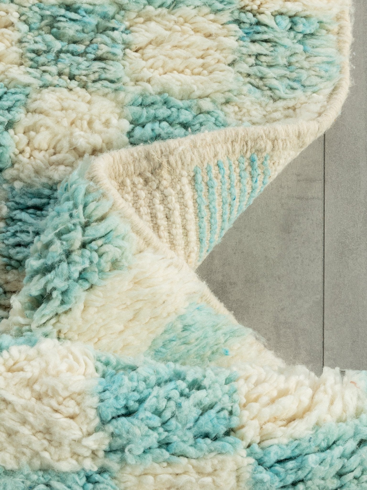 Skyblue Check, Berber Teppich, 152 x 242 - Mid Century Friends - Vintage - Retro - Mid Century