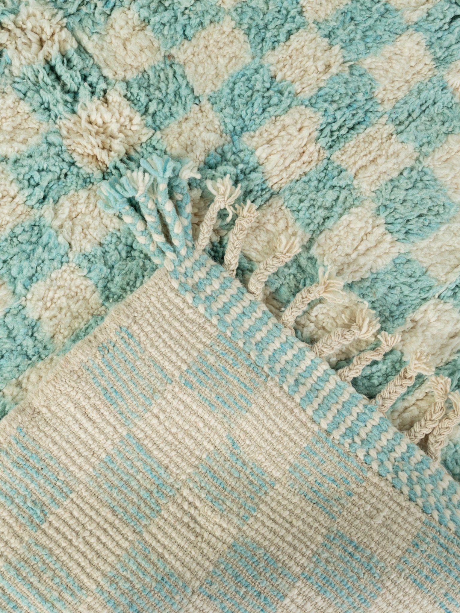 Skyblue Check, Berber Teppich, 152 x 242 - Mid Century Friends - Vintage - Retro - Mid Century