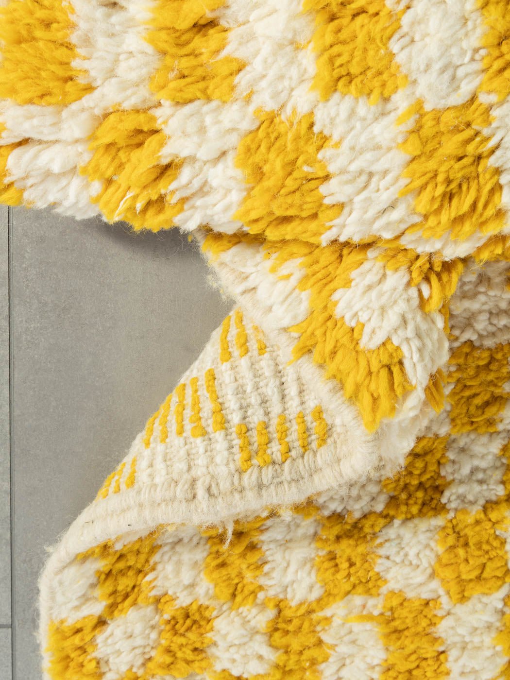 Tiny Lemon Check, Berber Teppich, 170 x 257 - Mid Century Friends - Vintage - Retro - Mid Century