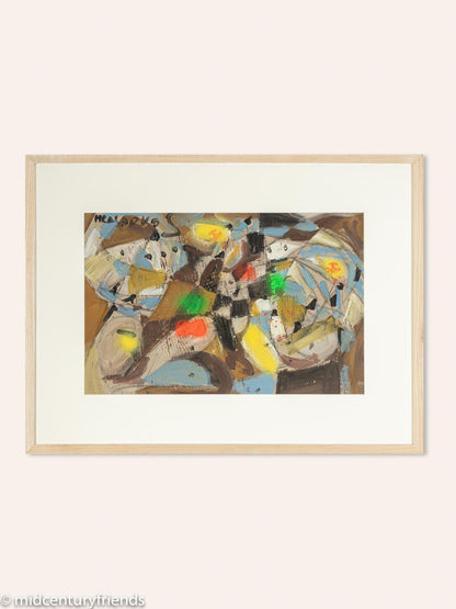 Colorful Fragmentation, Gouache auf dickem Papier, 81 x 61 cm