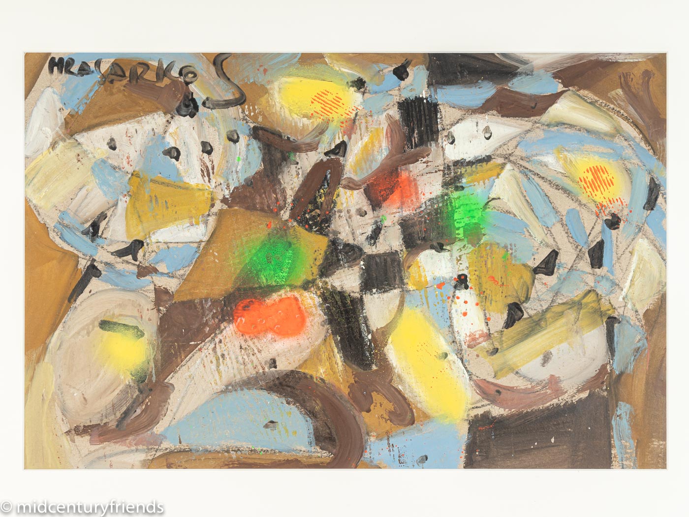 Colorful Fragmentation, Gouache auf dickem Papier, 81 x 61 cm