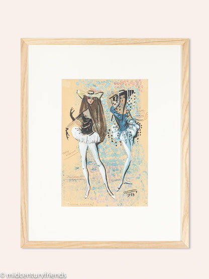 Figurine Staatsoper München, Gouache auf Papier, 48 x 60 cm