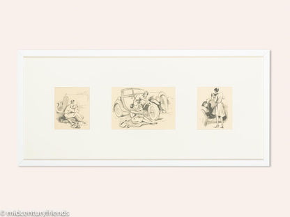 L'Automobile et la Femme, Heliogravüre auf Papier, 82 x 38 cm