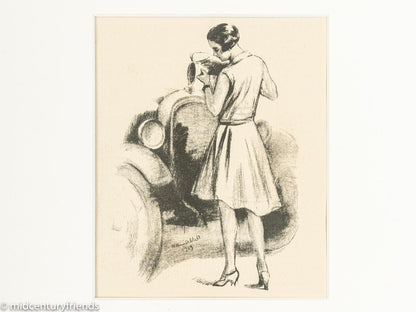 L'Automobile et la Femme, Heliogravüre auf Papier, 82 x 38 cm