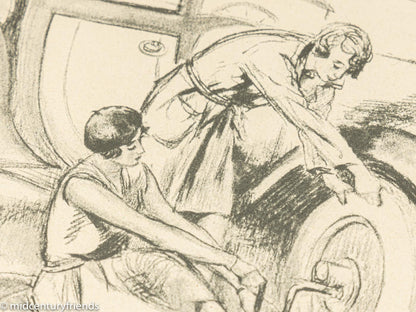 L'Automobile et la Femme, Heliogravüre auf Papier, 82 x 38 cm