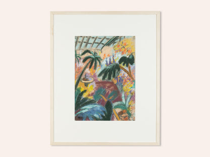 Botanischer Garten, Pastellkreide auf Papier, 49 x 60 cm