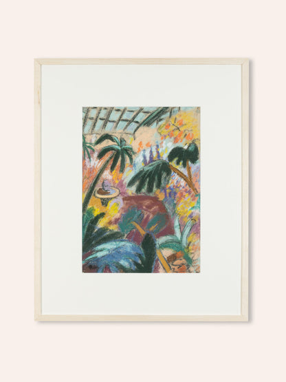 Botanischer Garten, Pastellkreide auf Papier, 49 x 60 cm