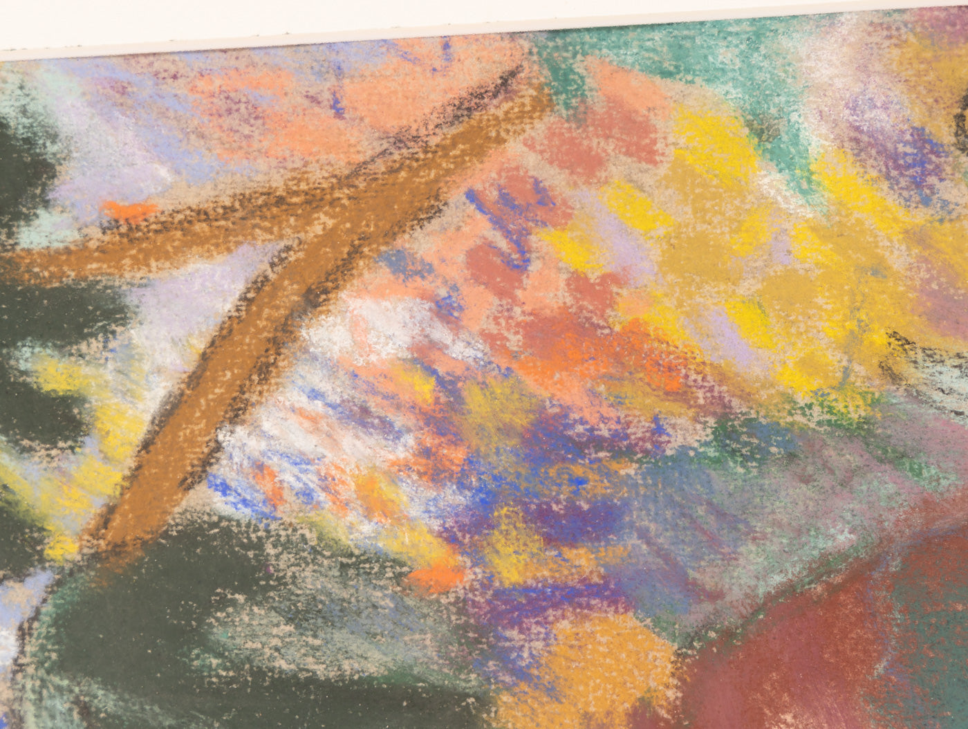 Botanischer Garten, Pastellkreide auf Papier, 49 x 60 cm