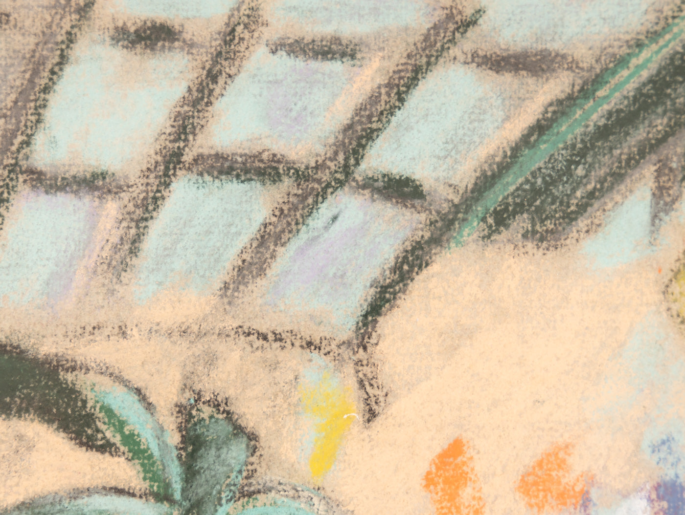 Botanischer Garten, Pastellkreide auf Papier, 49 x 60 cm