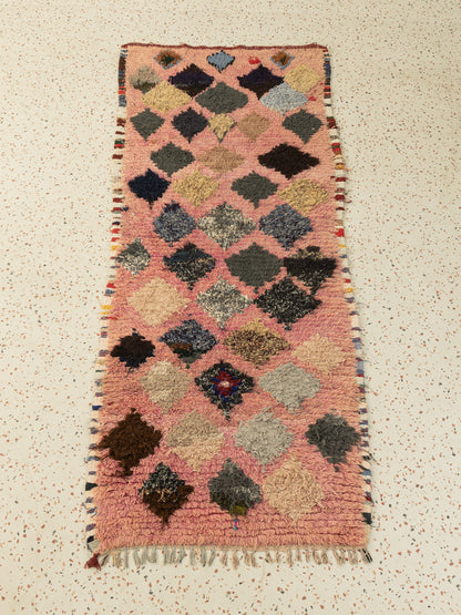 Vintage Boujad, Berber Teppich, 100 X 260