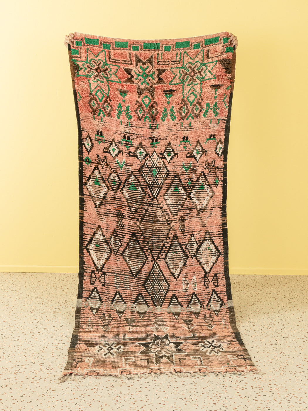 Vintage Boujad, Berber Teppich, 113 X 277