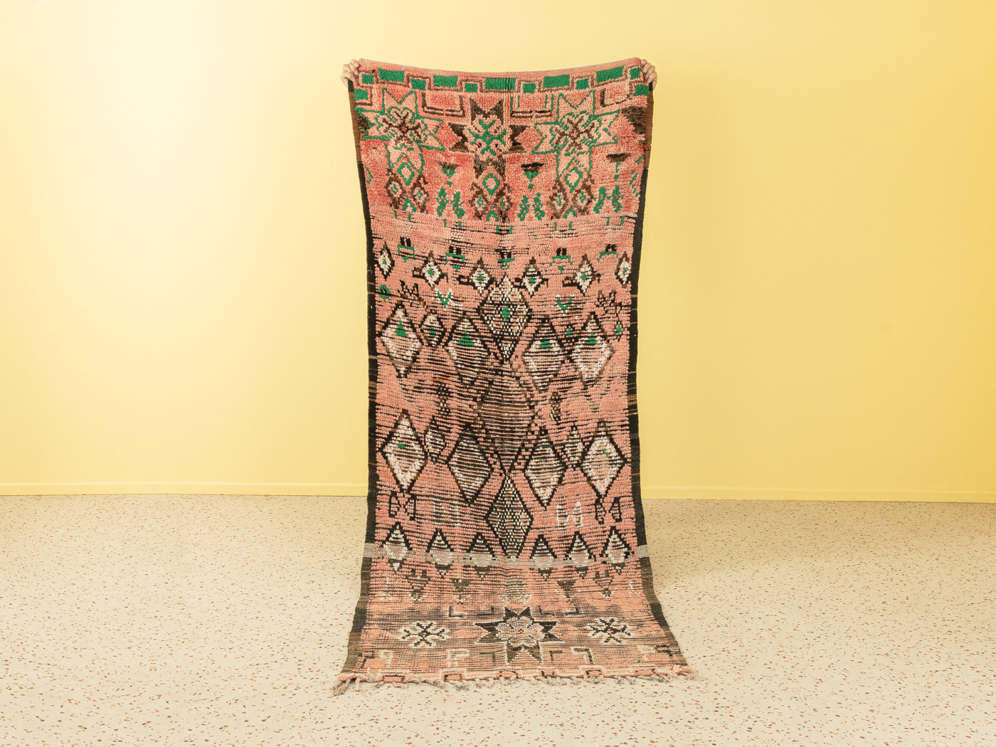 Vintage Boujad, Berber Teppich, 113 X 277