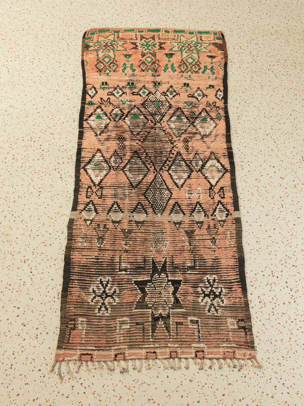 Vintage Boujad, Berber Teppich, 113 X 277