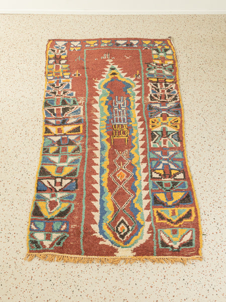 Vintage Azilal, Berber Teppich 138 X 260