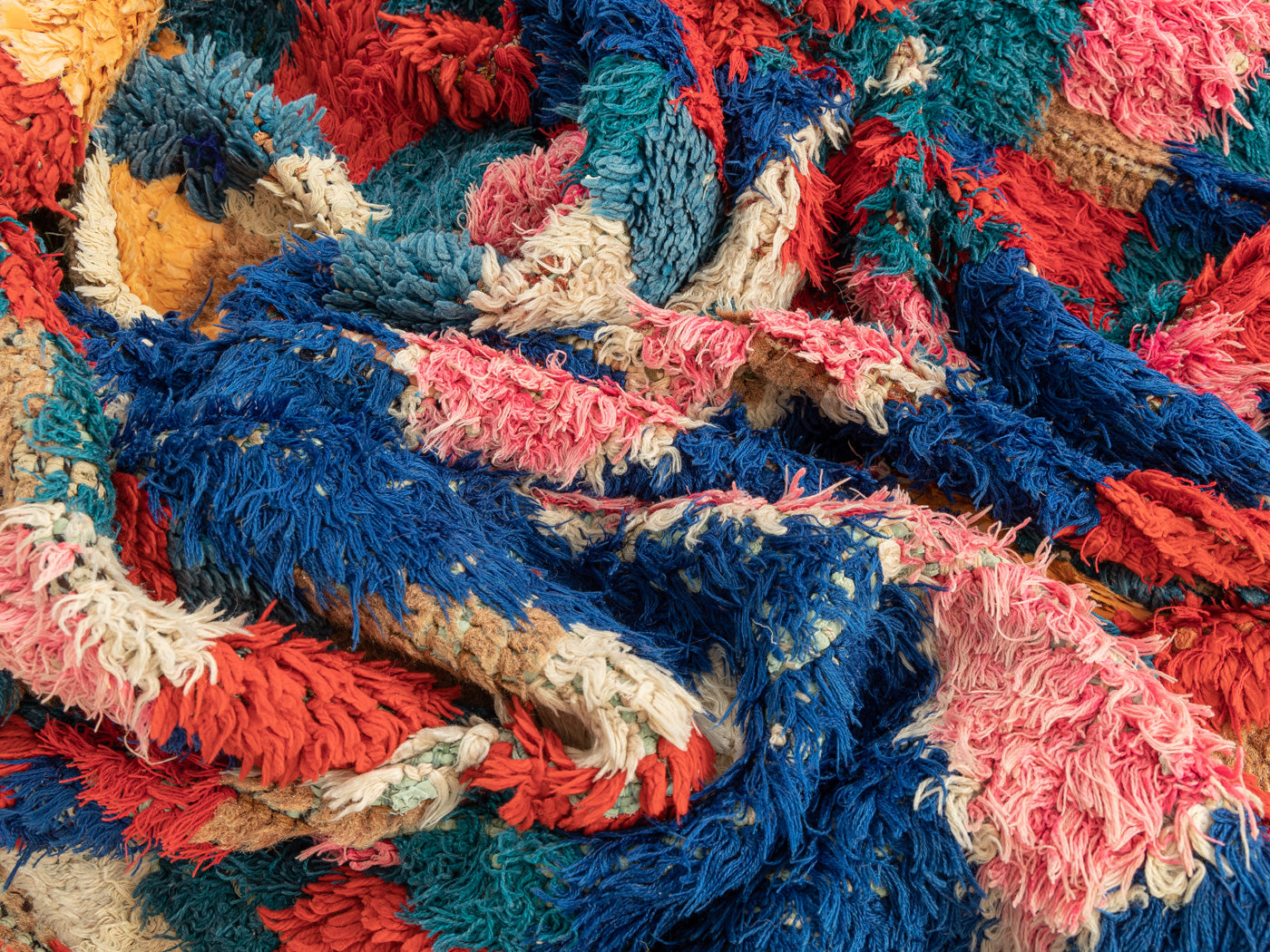 Vintage Boujad, Berber Teppich, 105 X 255