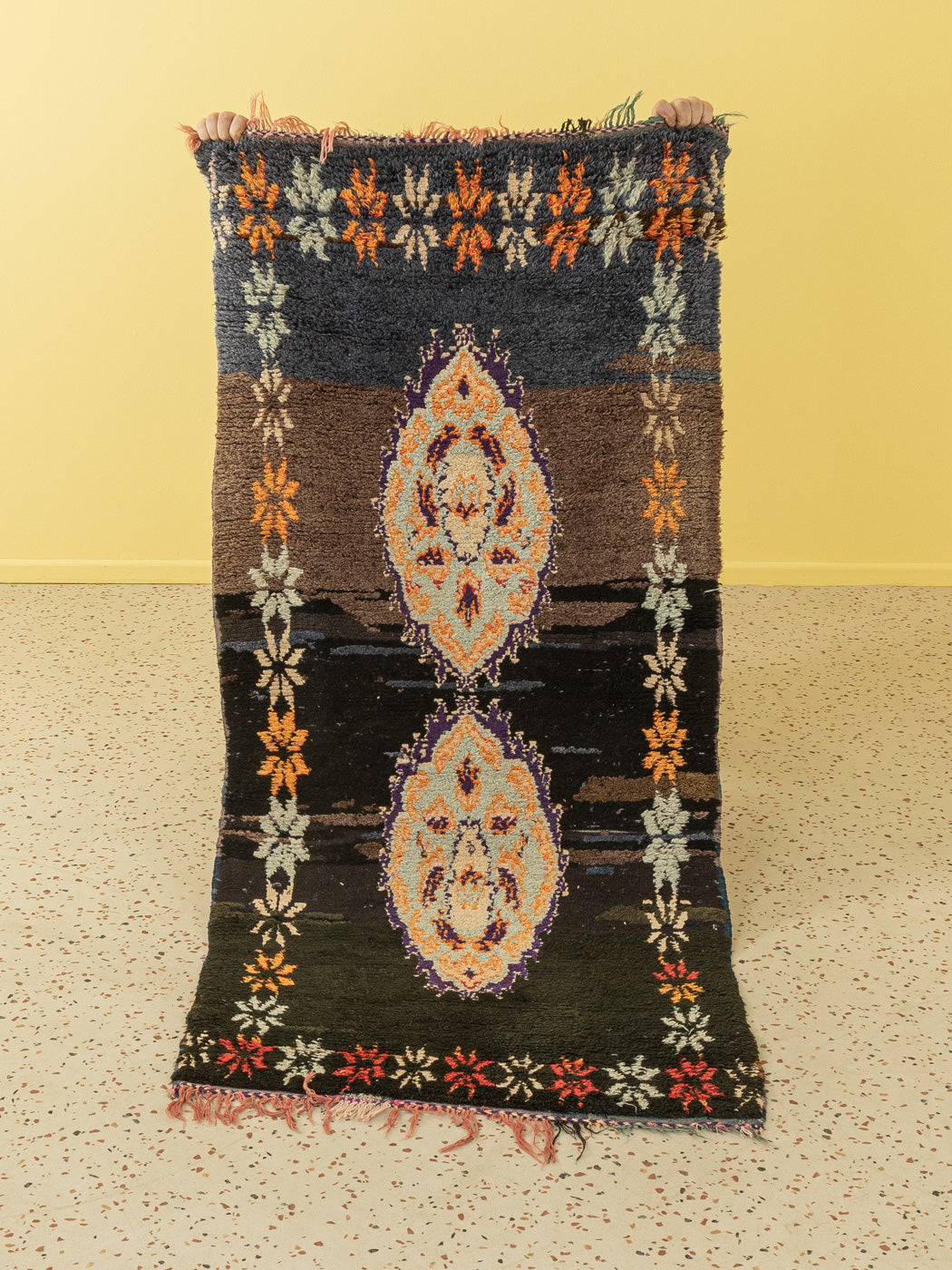 Vintage Azilal, Berber Teppich, 88 X 185