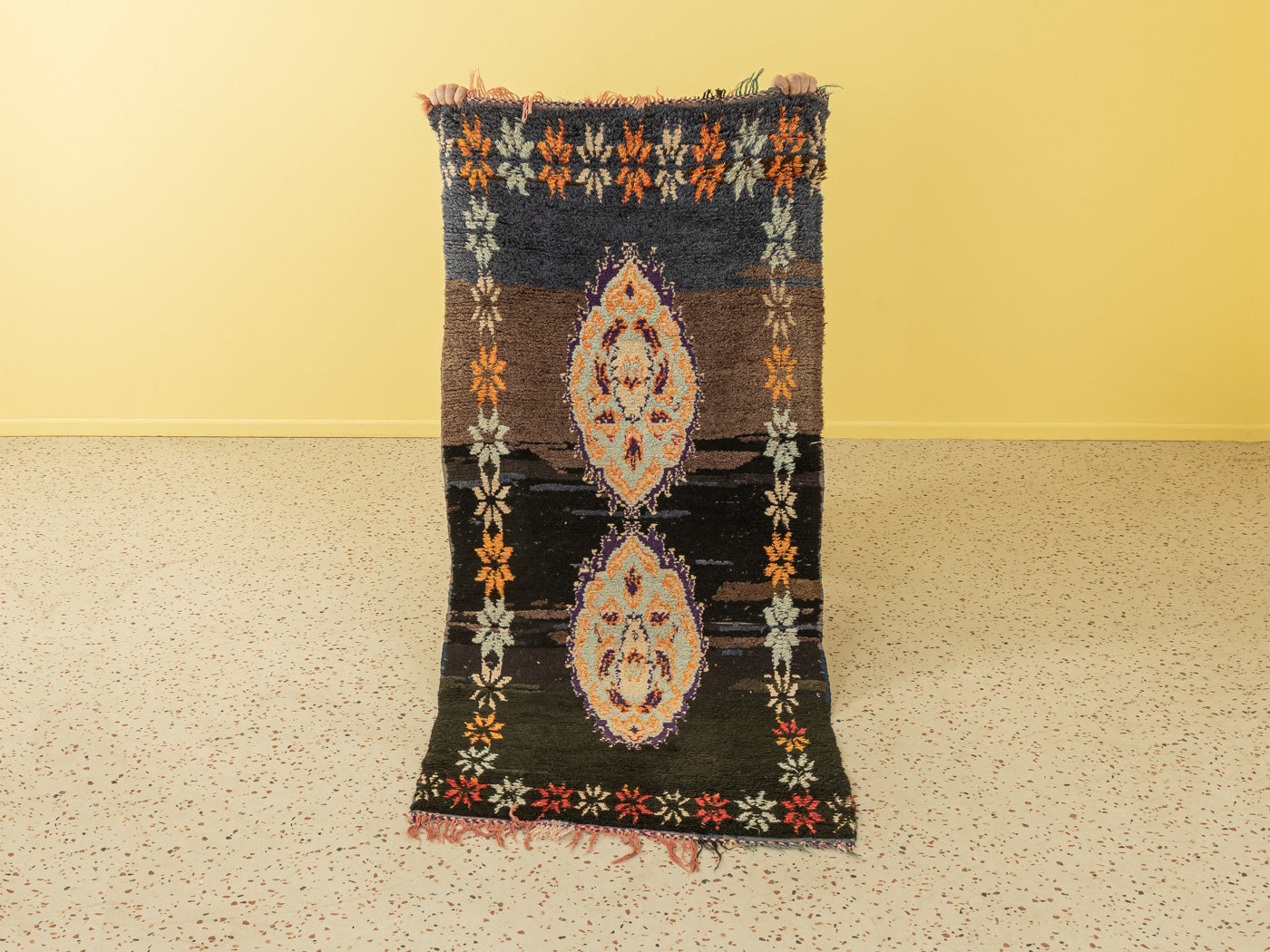 Vintage Azilal, Berber Teppich, 88 X 185