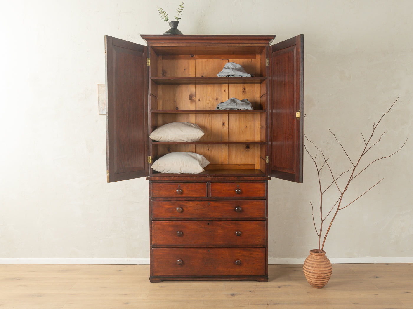 1840s Linen Press laundry cabinet