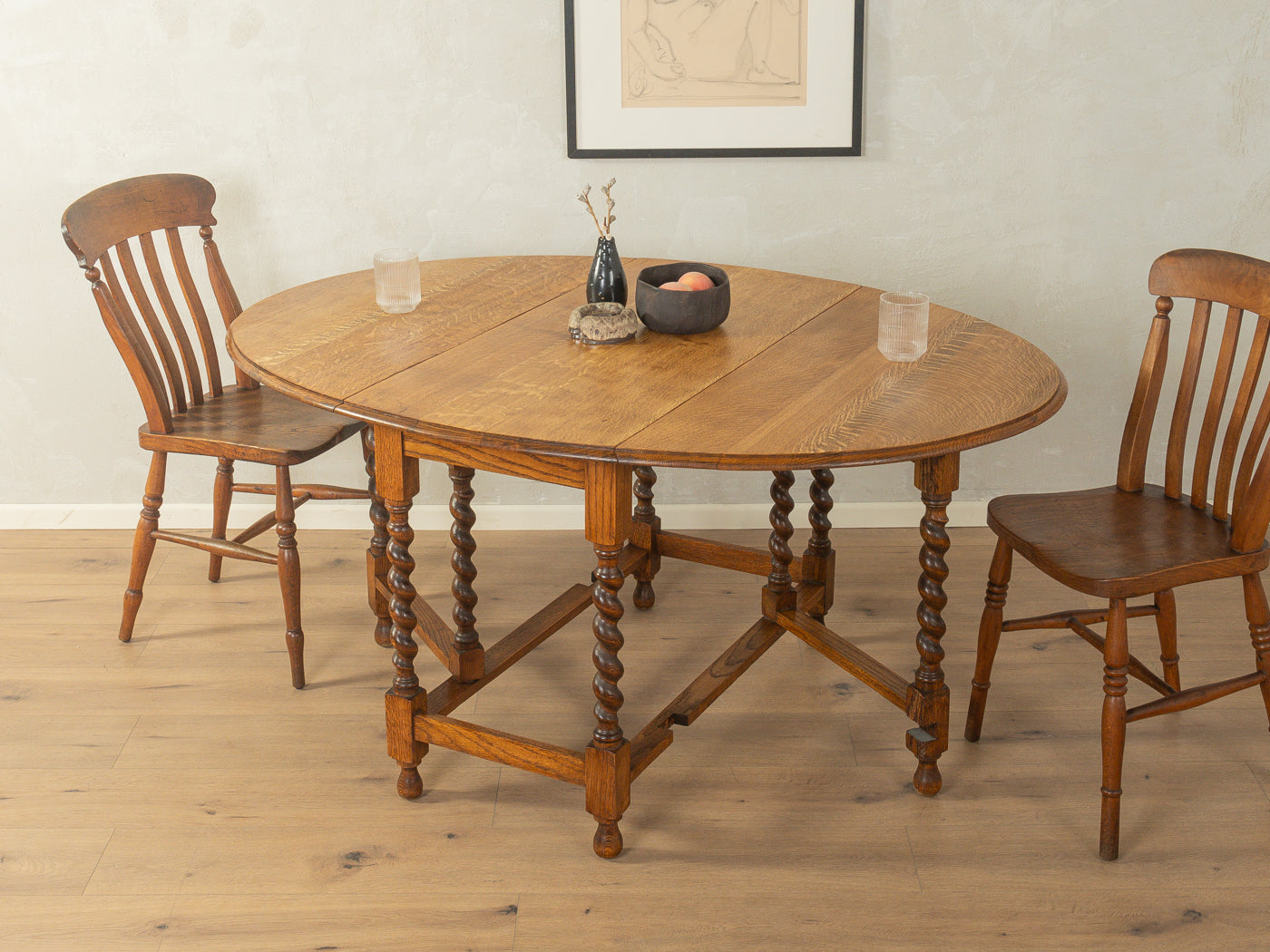 Viktorianischer Gateleg Esstisch, um 1890