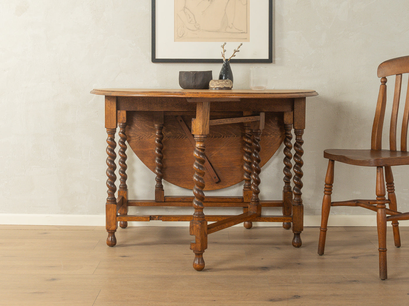 Viktorianischer Gateleg Esstisch, um 1890