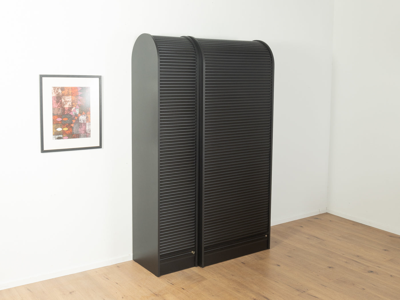 Tambour door cabinet set in the style of Aldo van den Nieuwelaar