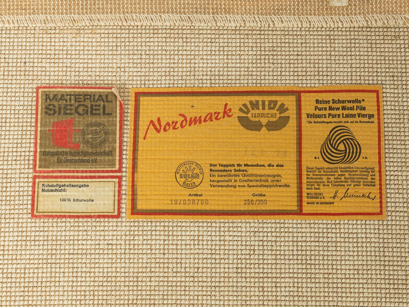 1970er Jahre Space Age Teppich, Nordmark Union, 250 x 350 - Bild 6