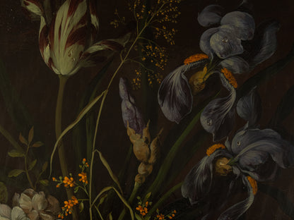 Blumenstillleben von Oskar Denner, Öl auf Platte, 67cm x 77cm - Bild 3