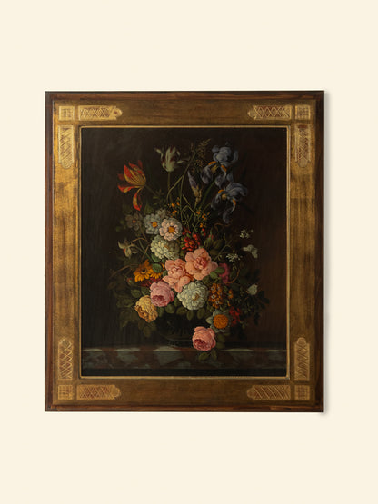 Blumenstillleben von Oskar Denner, Öl auf Platte, 67cm x 77cm - Bild 6
