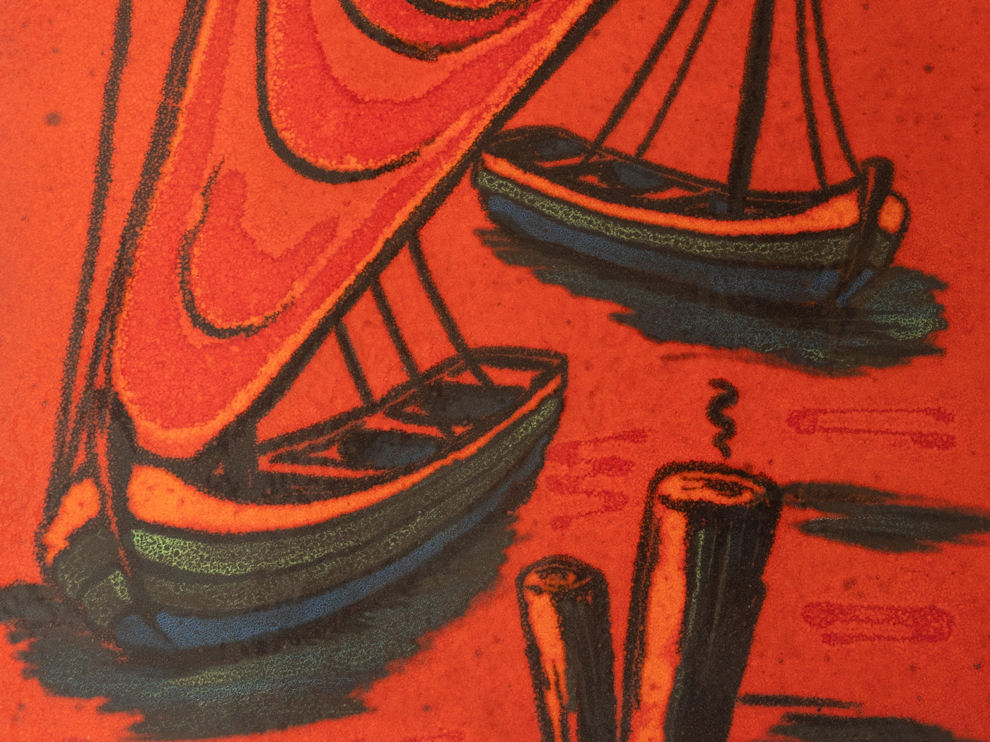 Ceramic wall hanging, 1960s, 37cm x 49cm