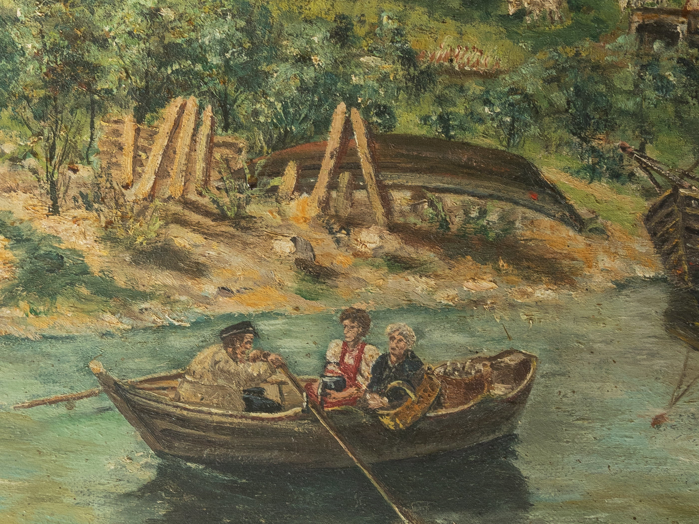 Ölgemälde, P. Fehlhauer, Landschaftsmalerei, 66cm x 55cm