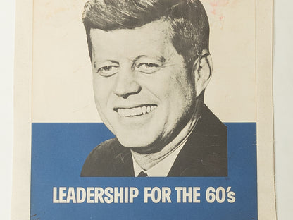 John F. Kennedy campaign poster, 40cm x 56cm
