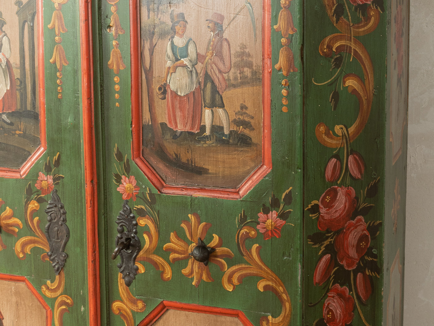 Antiker handbemalter Bauernschrank - Bild 7