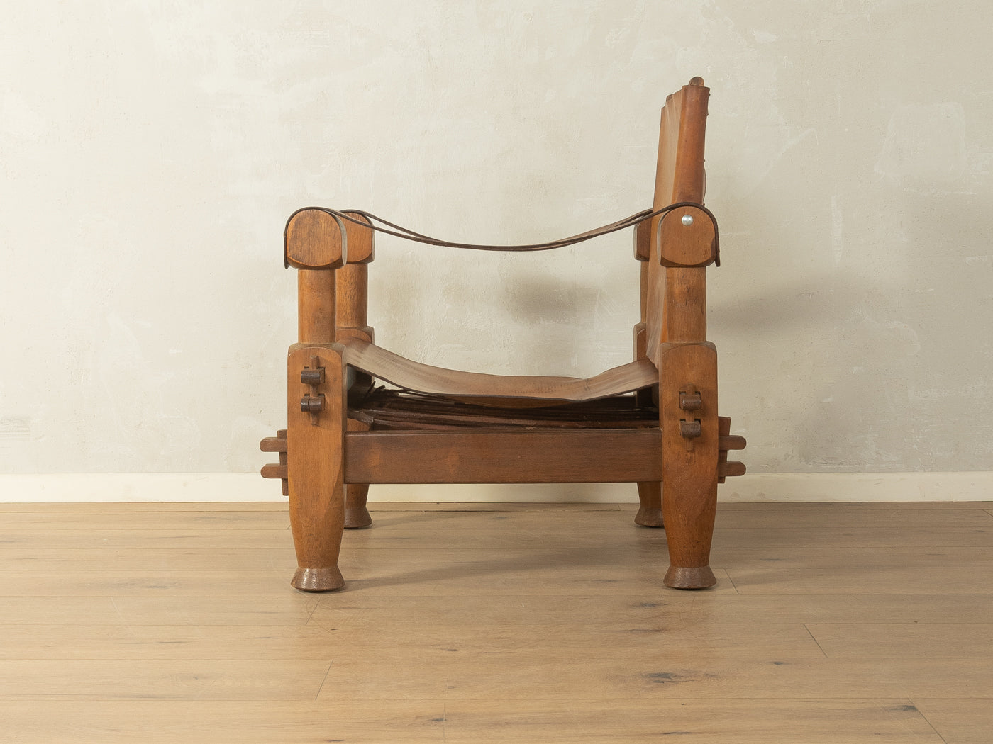 Brutalistischer Vintage Safari Sessel