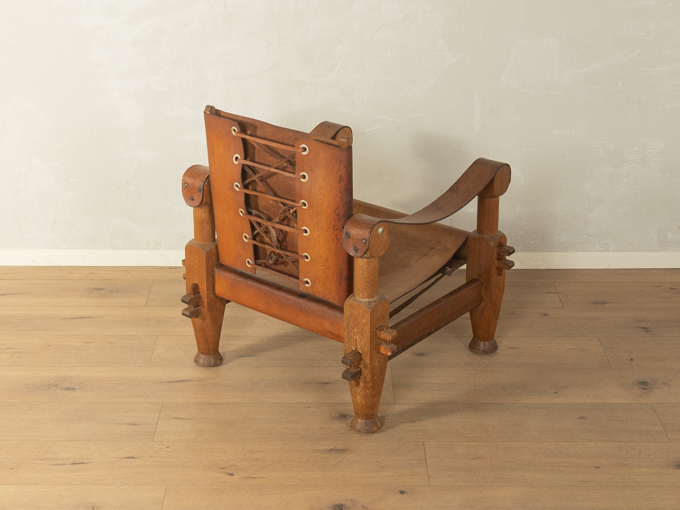Brutalistischer Vintage Safari Sessel