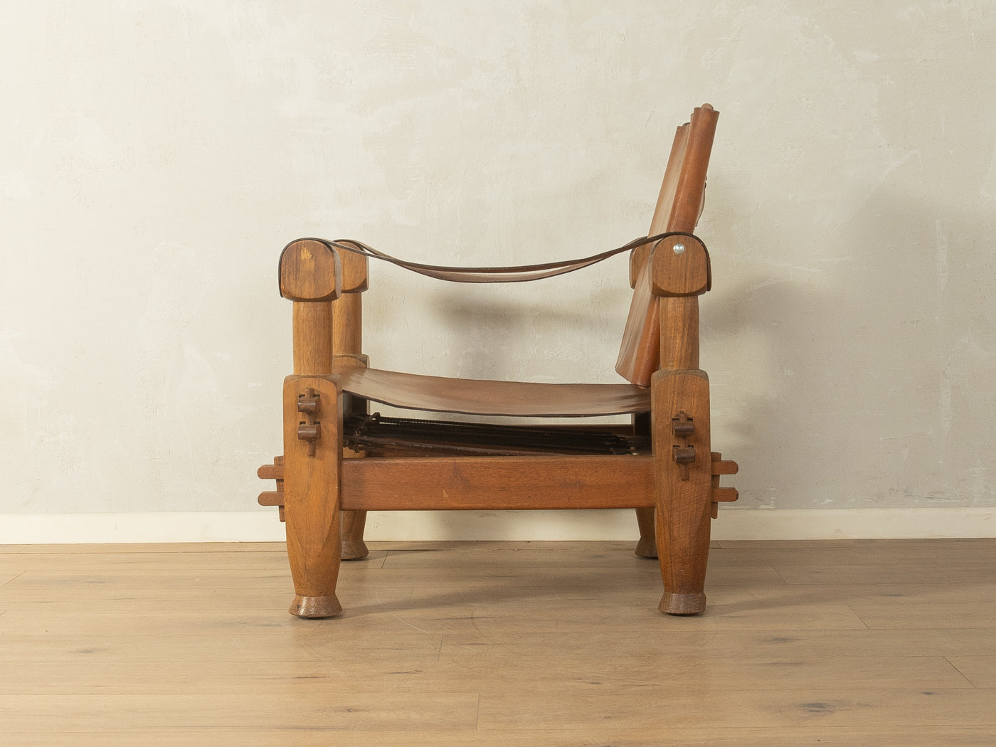 Brutalistischer Vintage Safari Sessel