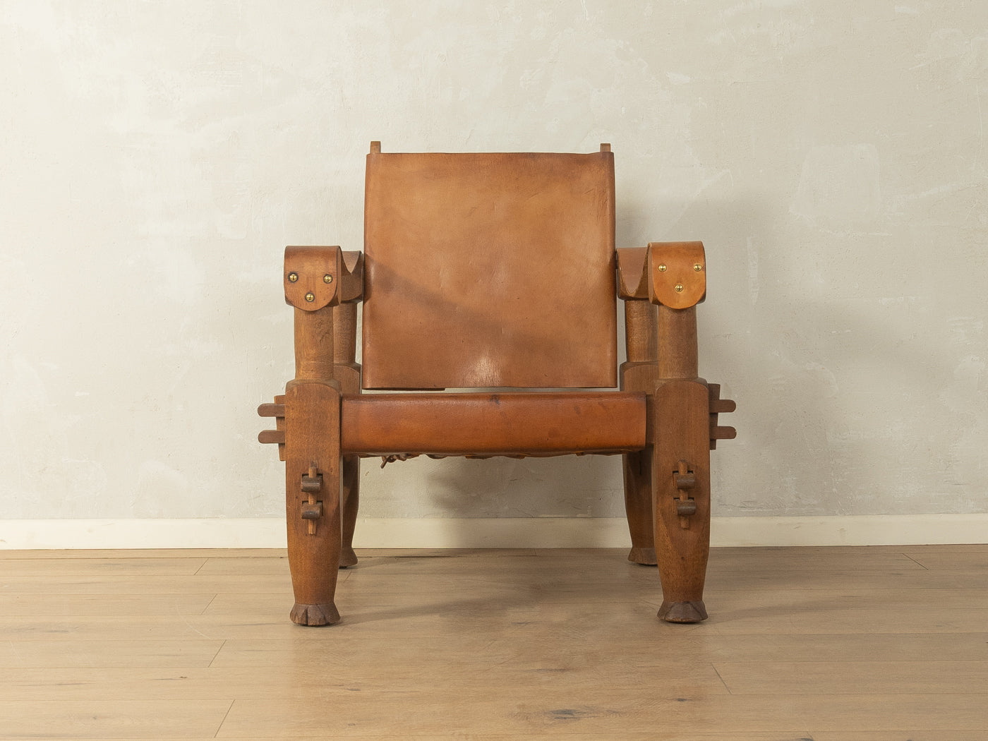 Brutalistischer Vintage Safari Sessel - Bild 2