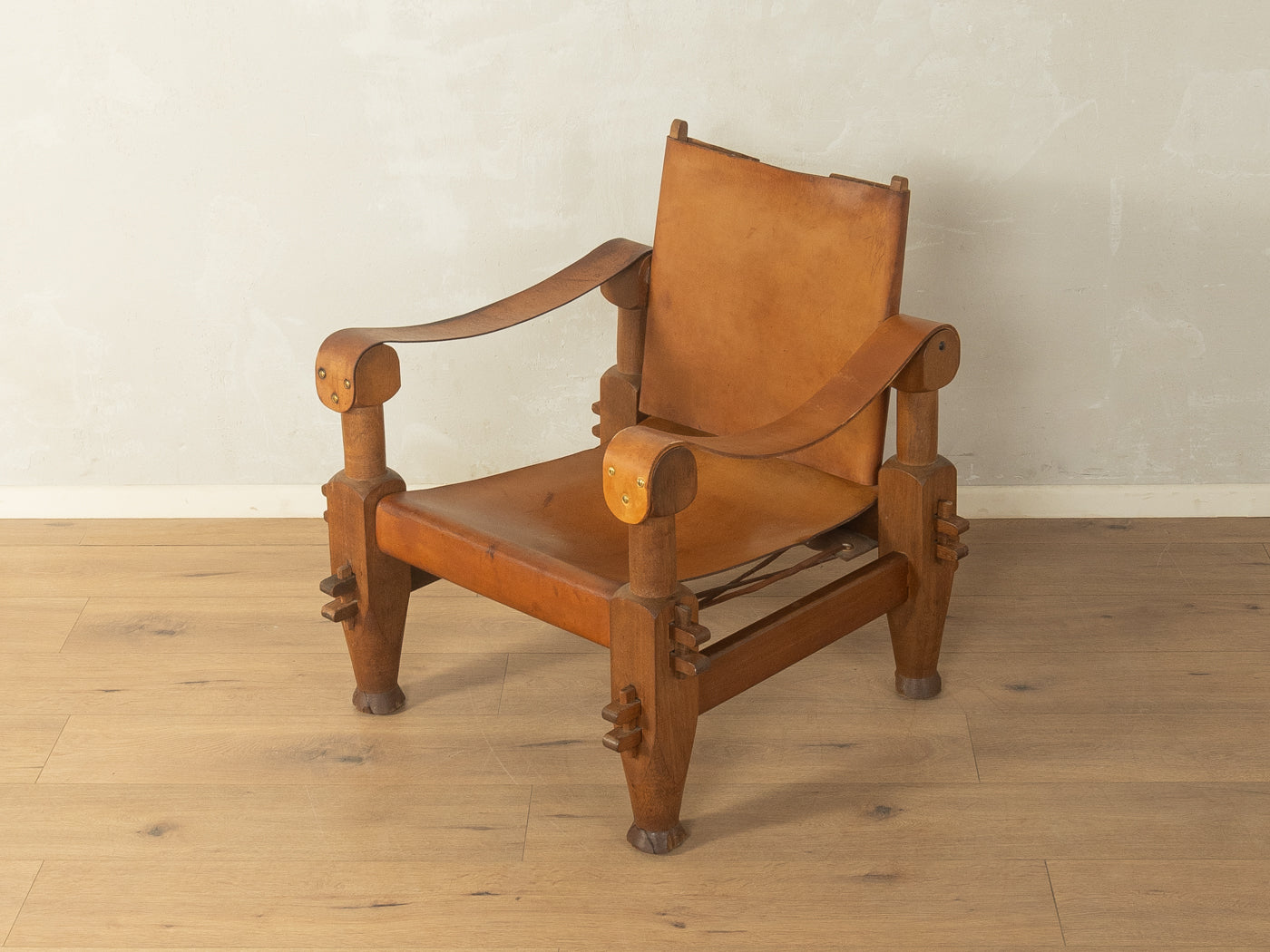 Brutalistischer Vintage Safari Sessel - Bild 1